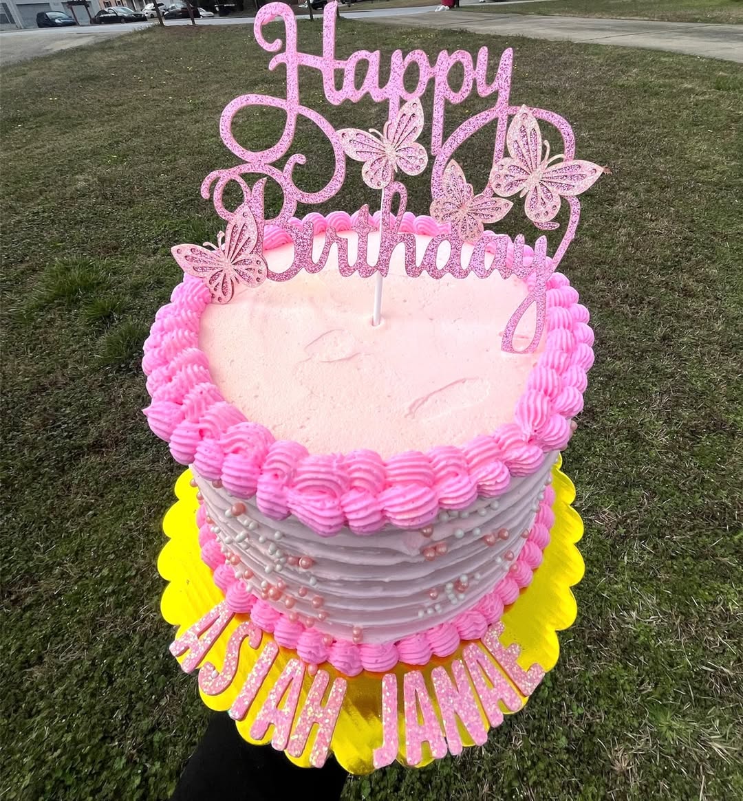 Pink Birthday Cake